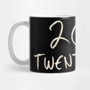 Hand Drawn Letter Number 20 Twenty Mug